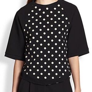 3.1 Phillip Lim Polka Dot Top Black & White Sz Small